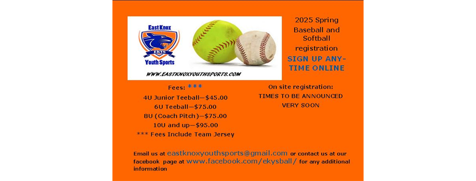 2025 Fall Baseball and Softball Online Registration Is Open!